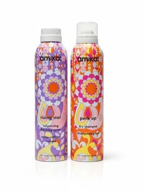 Amika Rising Star Volumizing Finishing Spray + Perk Up Dry Shampoo, Full Size